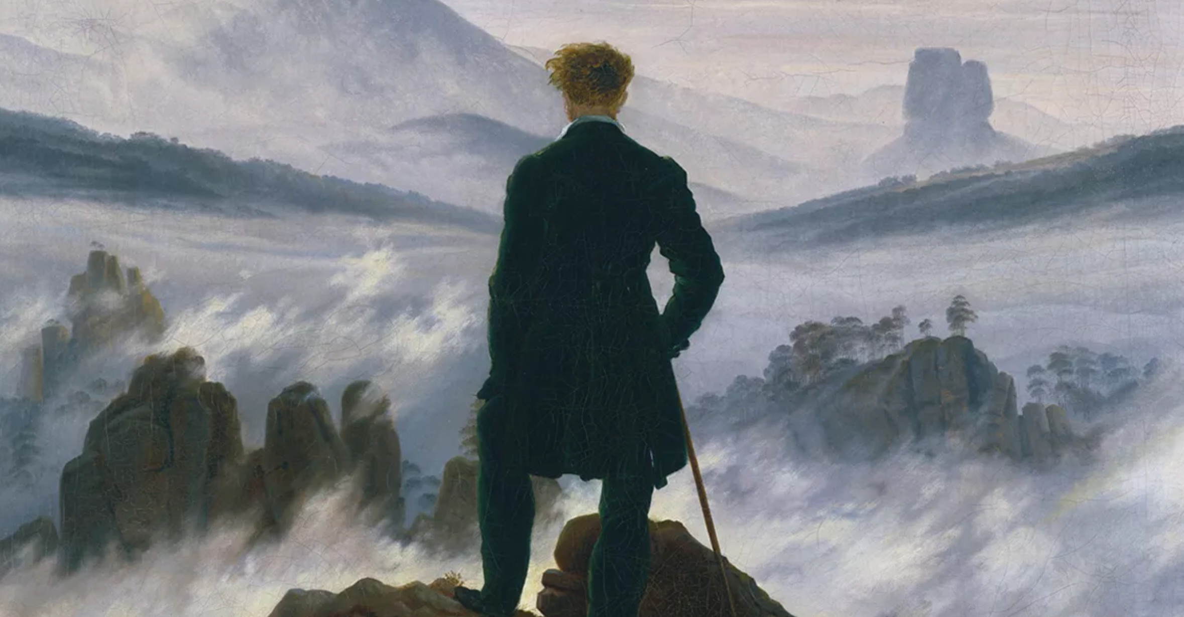 Wanderer Above the Sea Fog - painting by Caspar David Friedrich